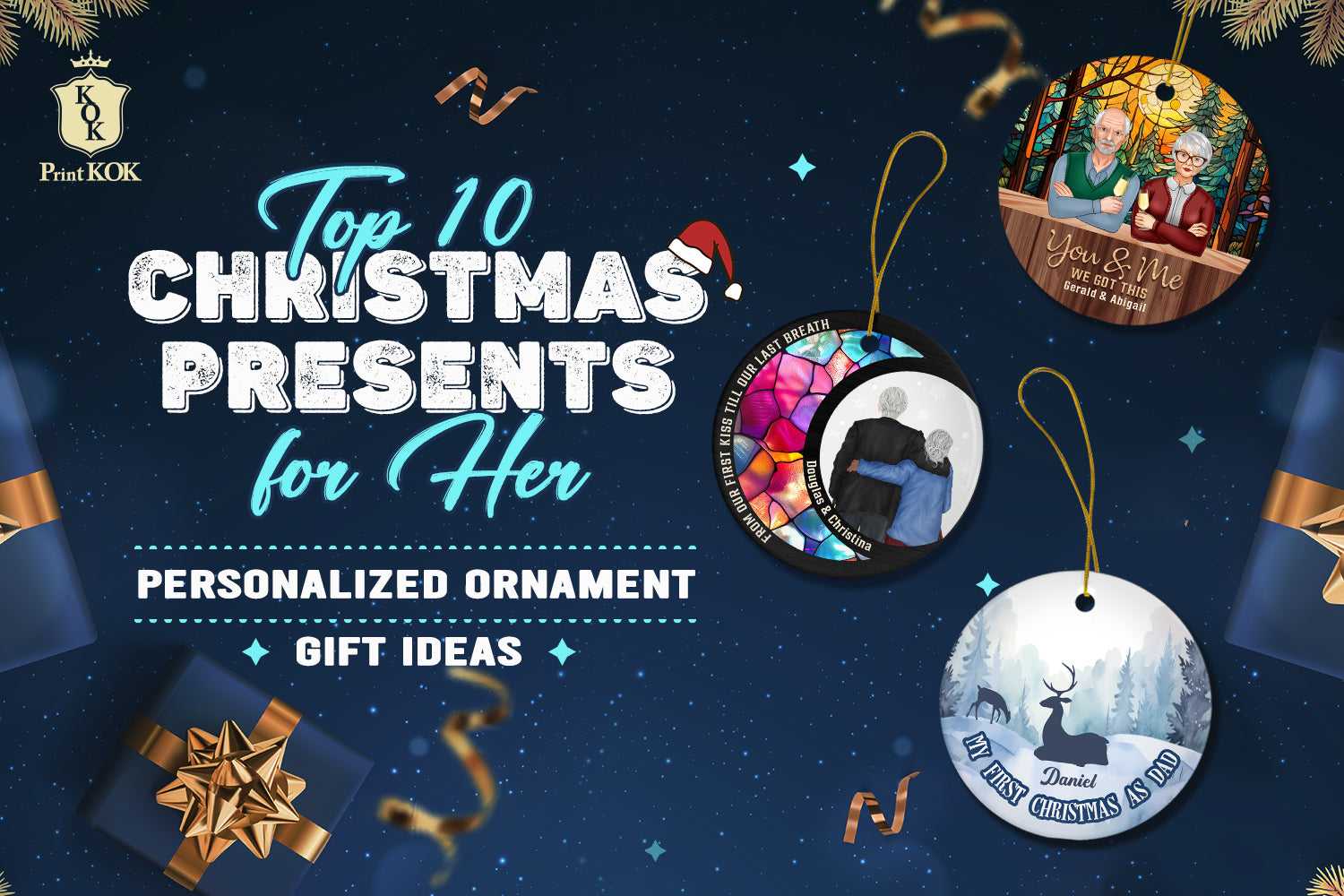 Top 10 Christmas Presents for Her: Personalized Ornament Gift Ideas