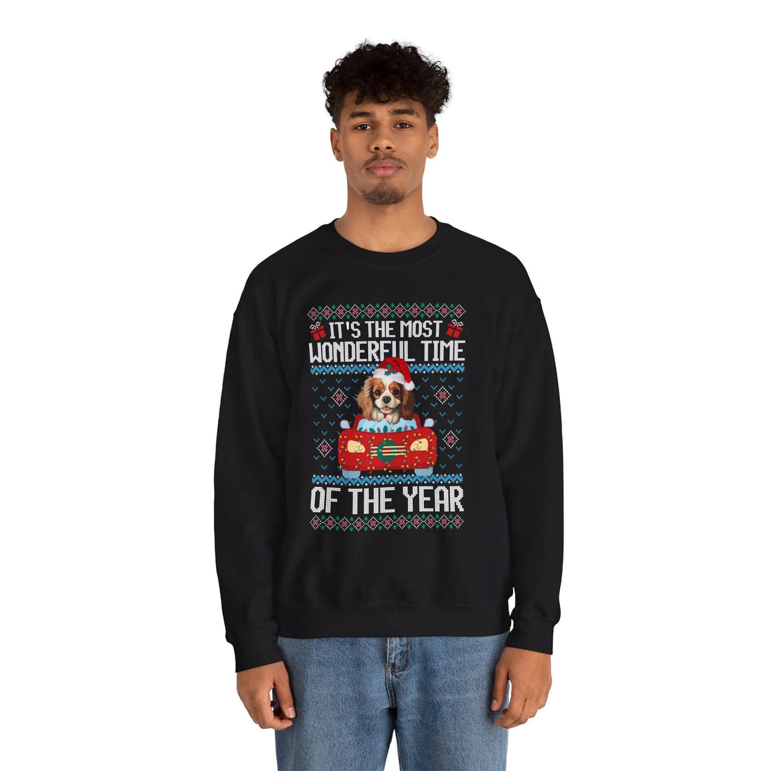 Cavalier King Charles Spaniel Dog It's The Most Wonderful Time Of The Year Unisex  Sweater