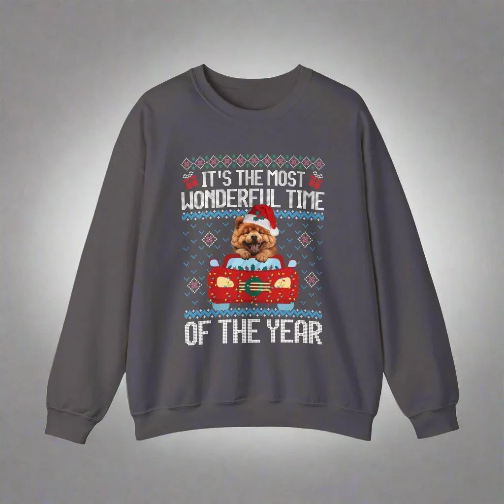 Chow Chow Dog It's The Most Wonderful Time Of The Year Unisex  Sweater