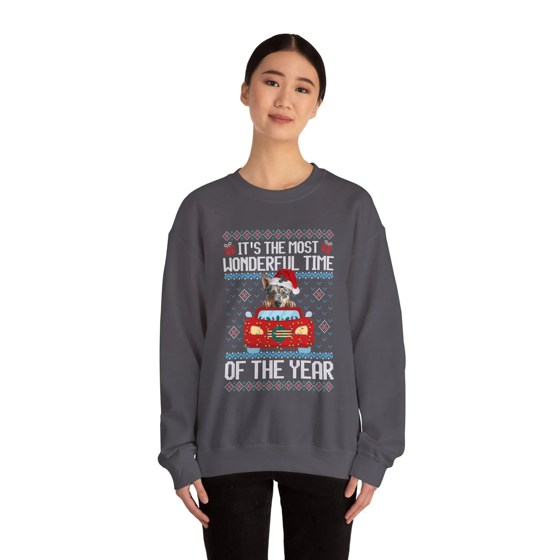 Blue Heeler Dog It's The Most Wonderful Time Of The Year Unisex  Sweater