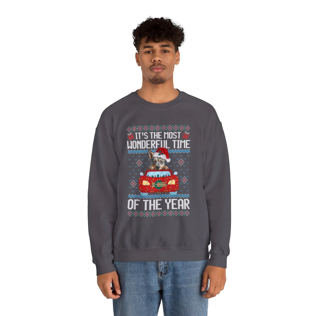 Blue Heeler Dog It's The Most Wonderful Time Of The Year Unisex  Sweater