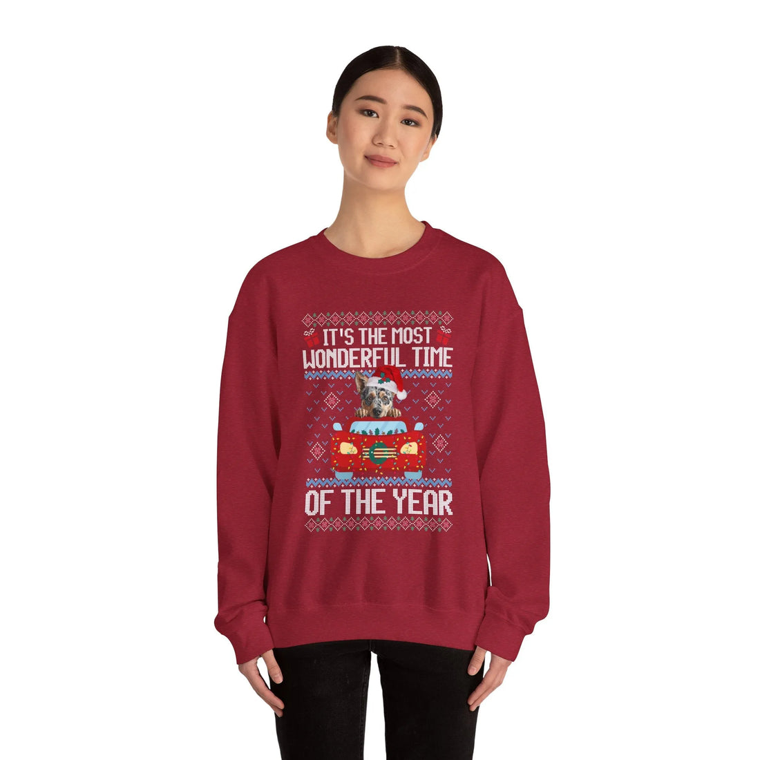 Blue Heeler Dog It's The Most Wonderful Time Of The Year Unisex  Sweater