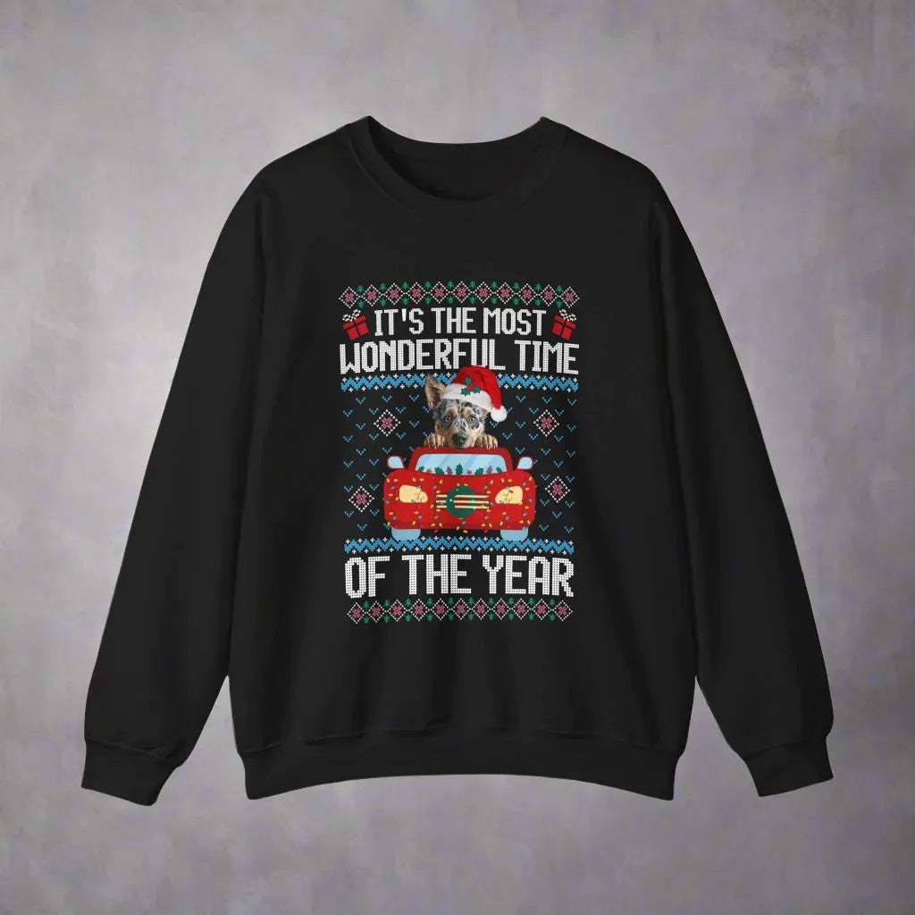 Blue Heeler Dog It's The Most Wonderful Time Of The Year Unisex  Sweater