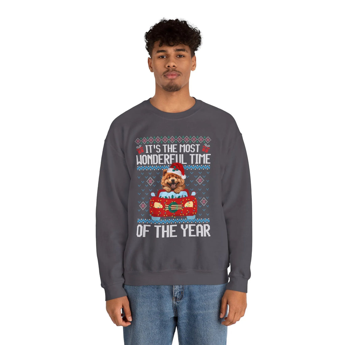 Chow Chow Dog It's The Most Wonderful Time Of The Year Unisex  Sweater