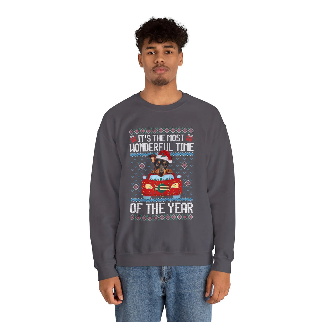 Doberman Dog It's The Most Wonderful Time Of The Year Unisex  Sweater