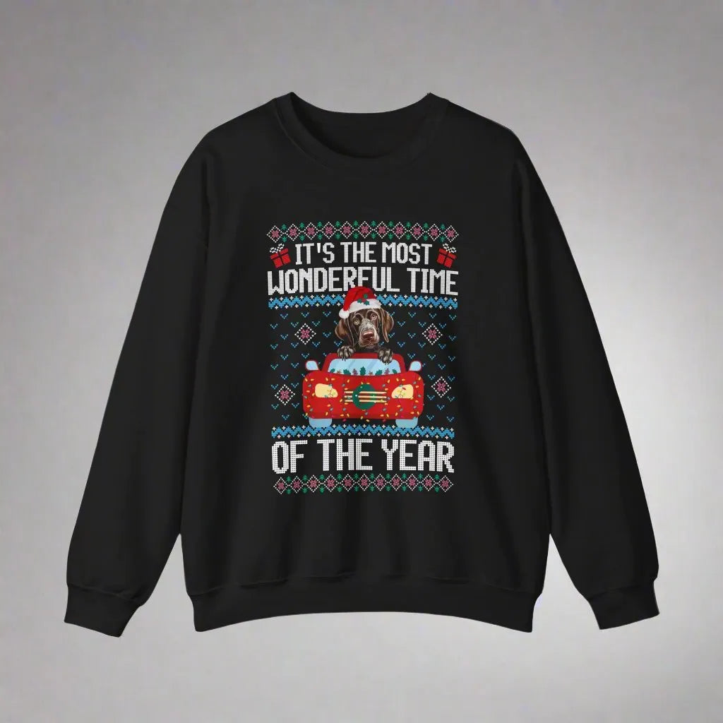 German Shorthaired Pointer Dog  It's The Most Wonderful Time Of The Year Unisex  Sweater