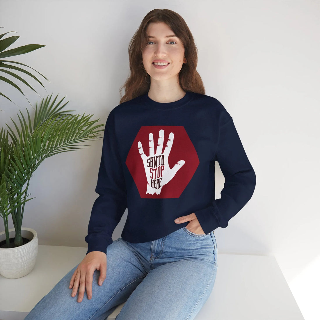 Santa Stop Here - Unisex Sweater