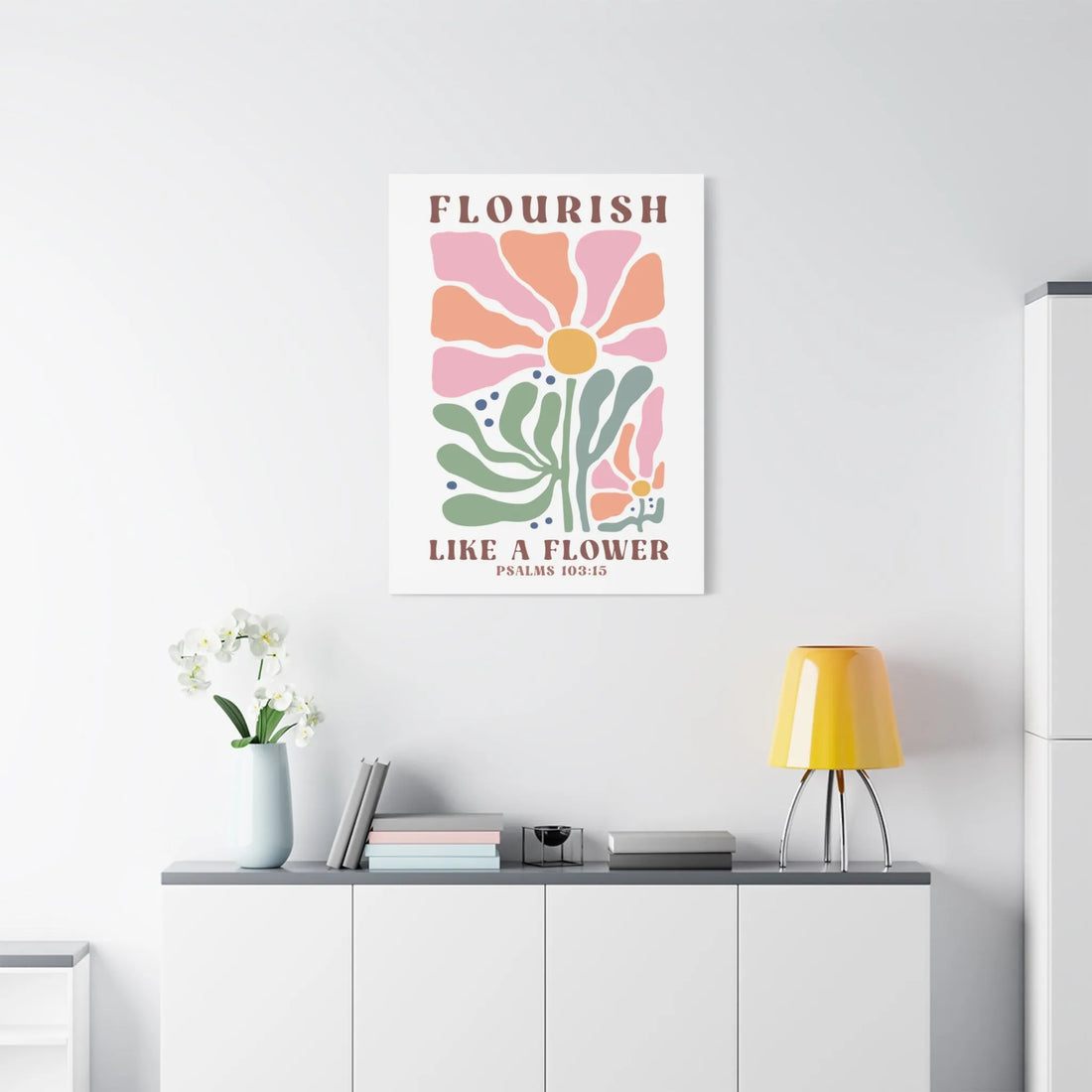 Flourish Like A Flower Canvas, Stretched, 1.25"