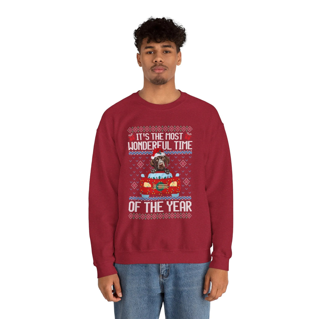 German Shorthaired Pointer Dog  It's The Most Wonderful Time Of The Year Unisex  Sweater