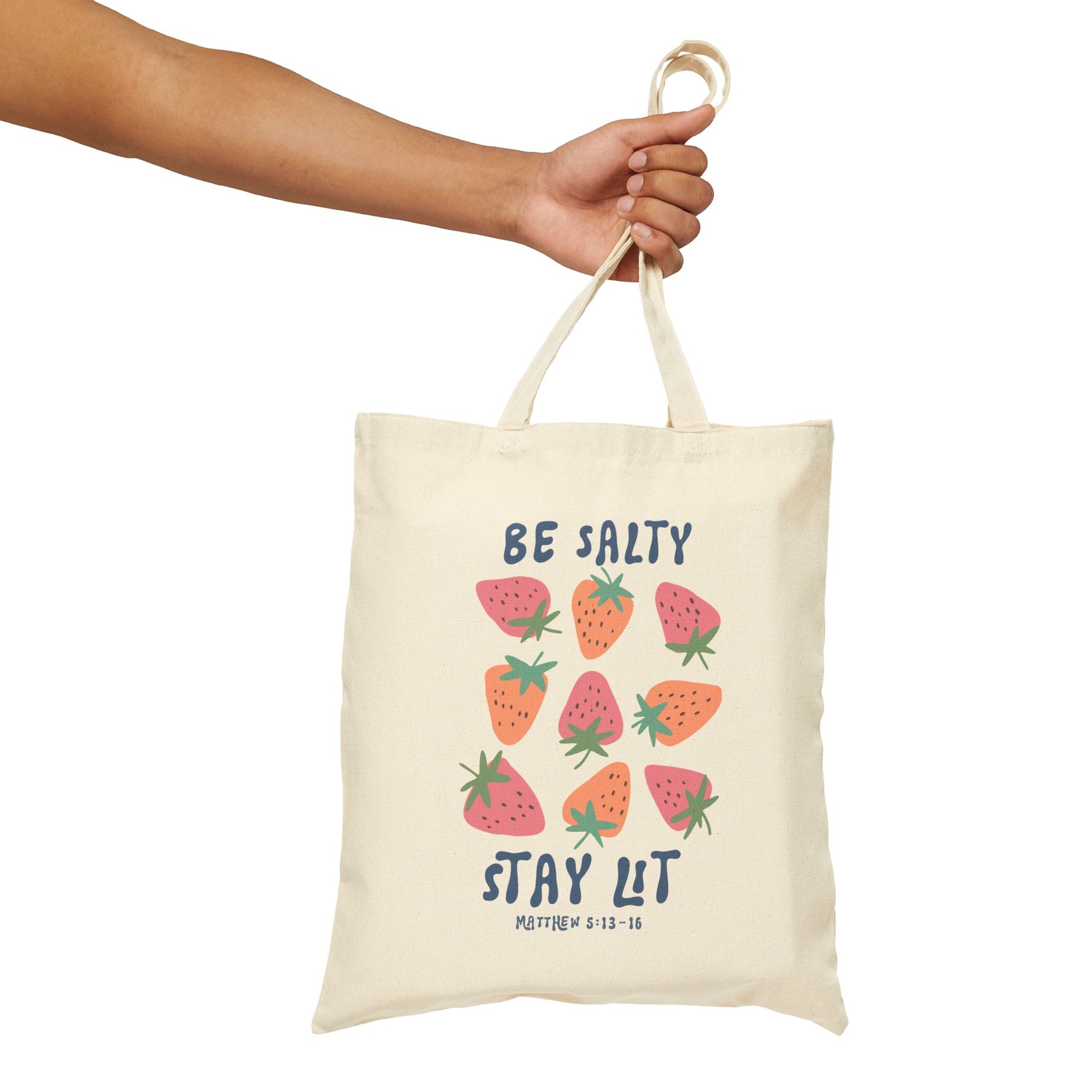 Be Salty Stay Lit Cotton Canvas Tote Bag