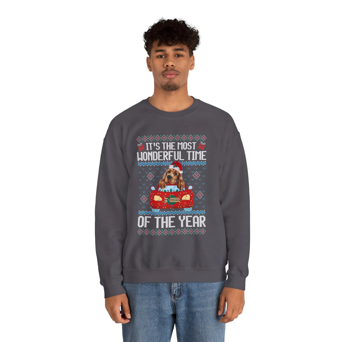 English Cocker Spaniel Dog It's The Most Wonderful Time Of The Year Unisex  Sweater