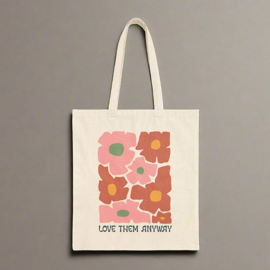 Love Them Anyway Cotton Canvas Tote Bag