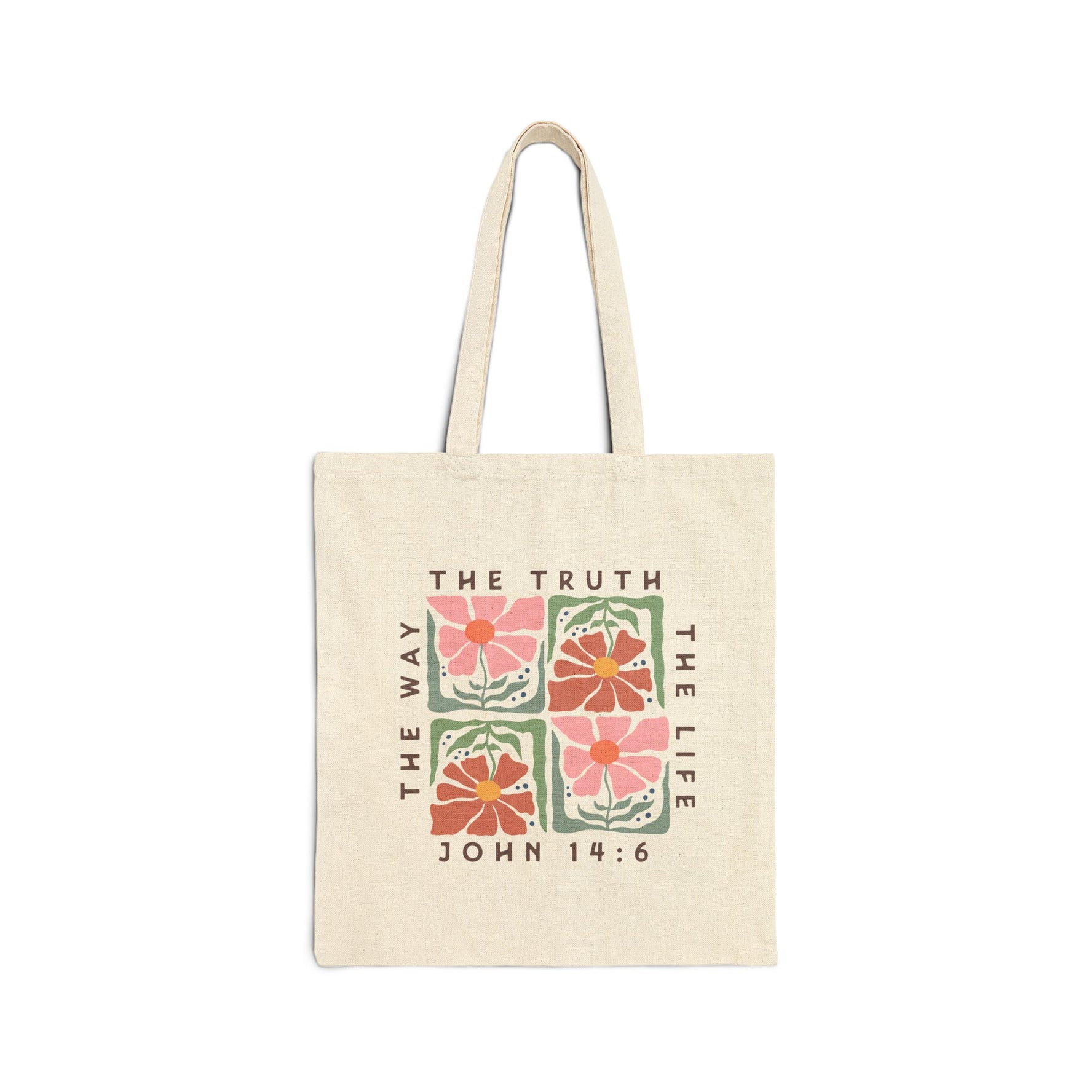 The Way The Truth The Life Cotton Canvas Tote Bag