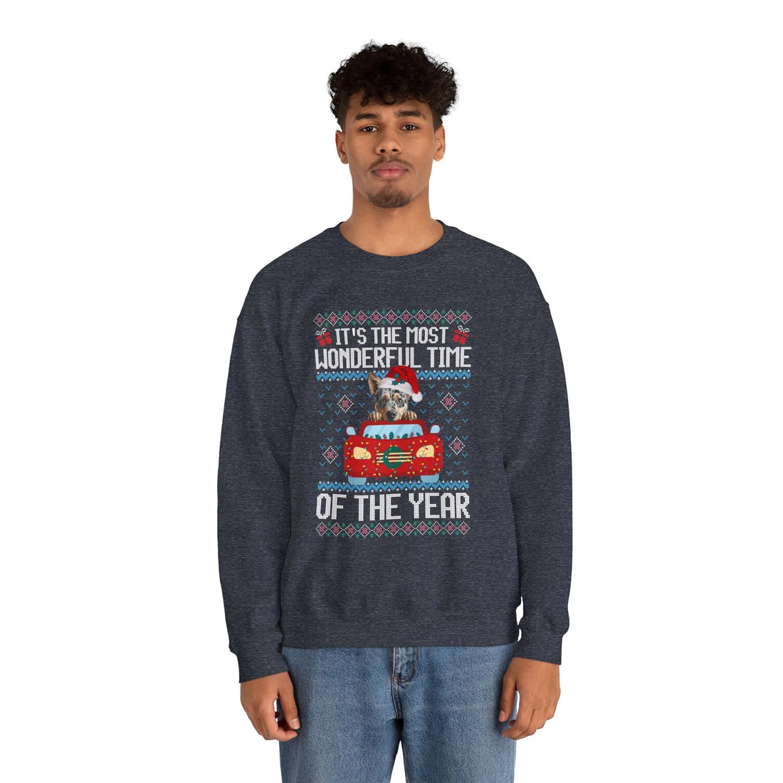 Blue Heeler Dog It's The Most Wonderful Time Of The Year Unisex  Sweater