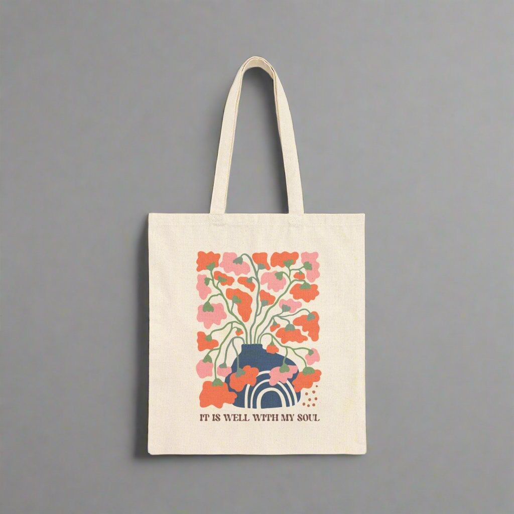 It Is Well With My Soul Cotton Canvas Tote Bag