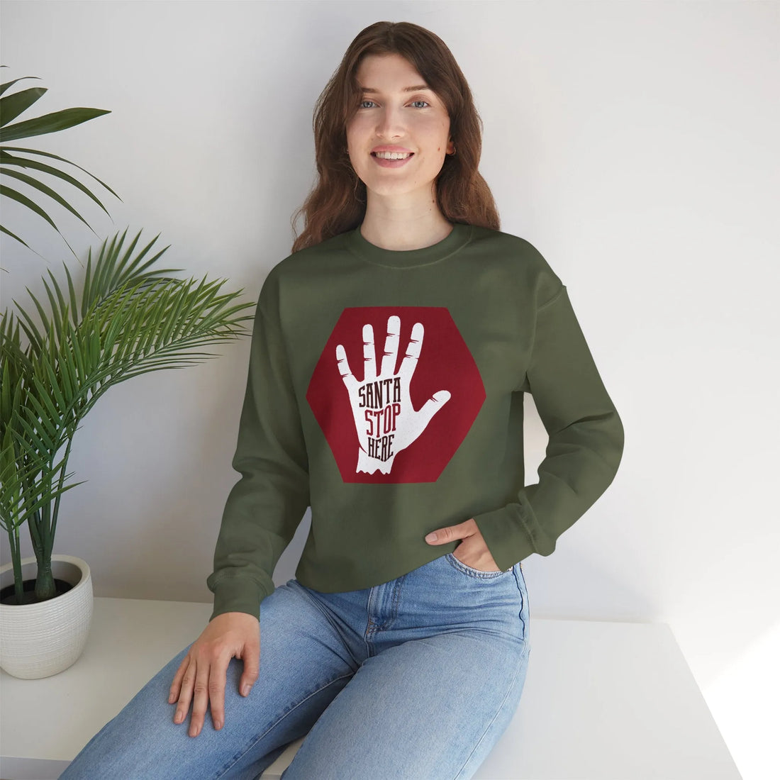 Santa Stop Here - Unisex Sweater