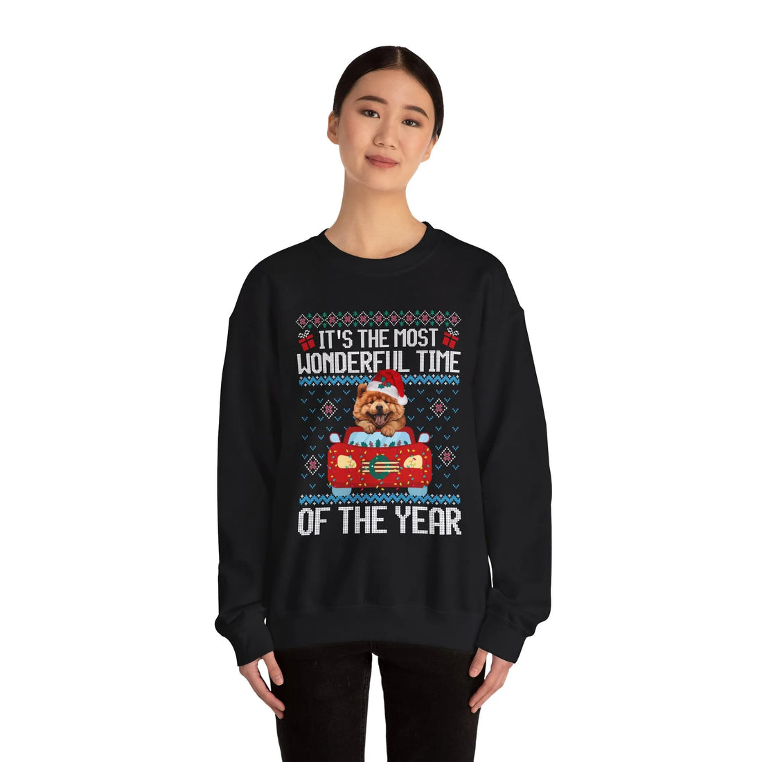 Chow Chow Dog It's The Most Wonderful Time Of The Year Unisex  Sweater