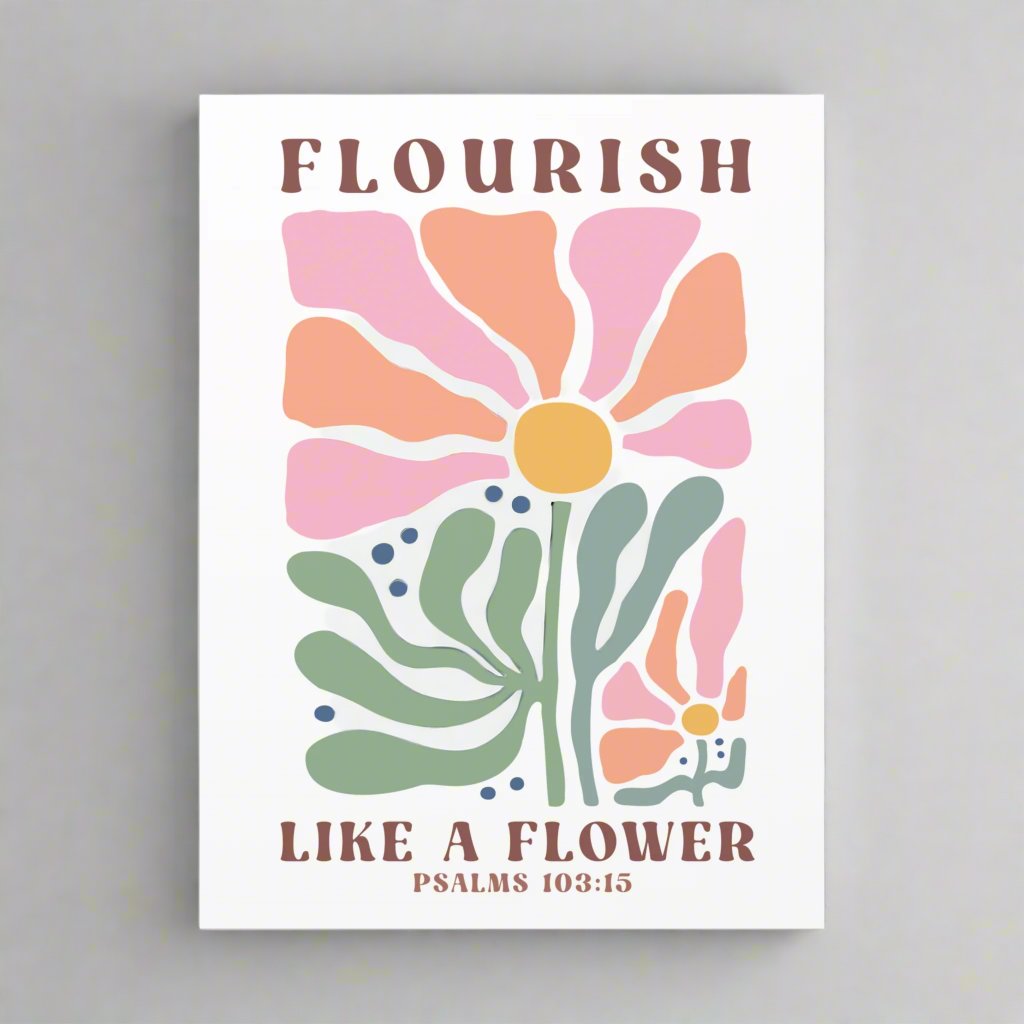 Flourish Like A Flower Canvas, Stretched, 1.25"