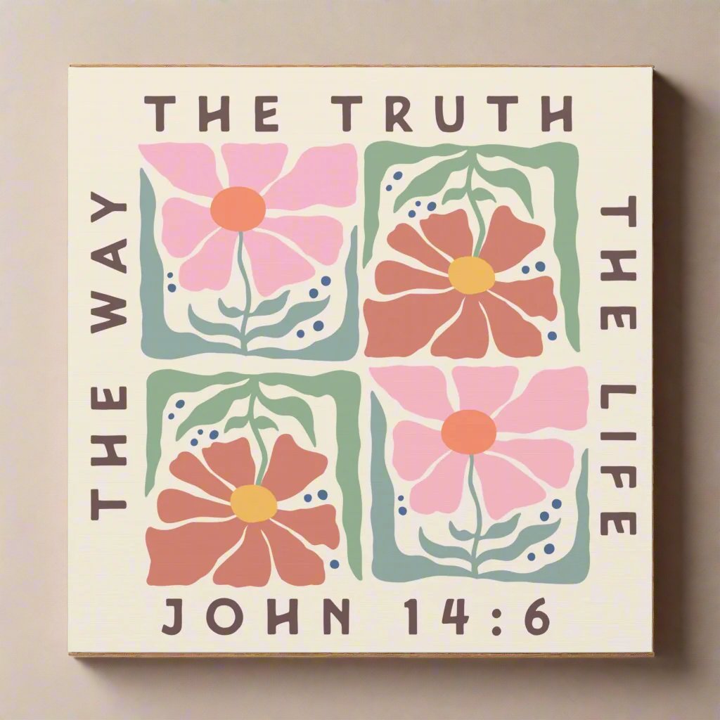 The Way The Truth The Life Square Version Canvas, Stretched, 1.25"