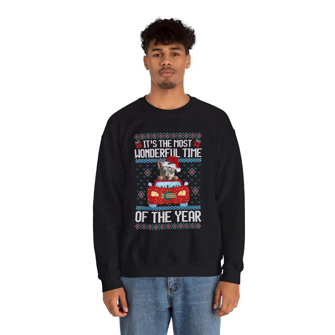 Blue Heeler Dog It's The Most Wonderful Time Of The Year Unisex  Sweater