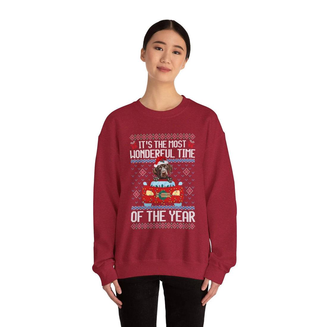 German Shorthaired Pointer Dog  It's The Most Wonderful Time Of The Year Unisex  Sweater