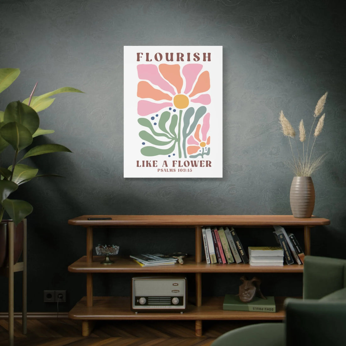 Flourish Like A Flower Canvas, Stretched, 1.25"