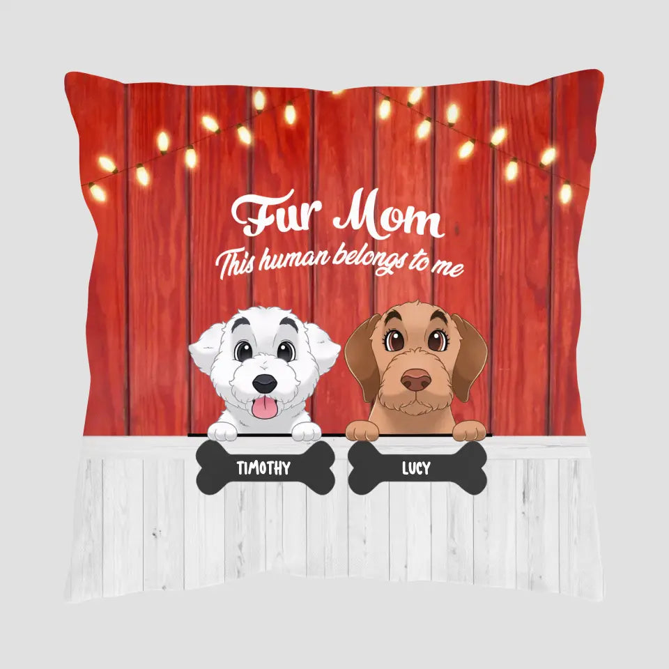 Fur Mom - Personalized Spun Polyester Lumbar Pillow