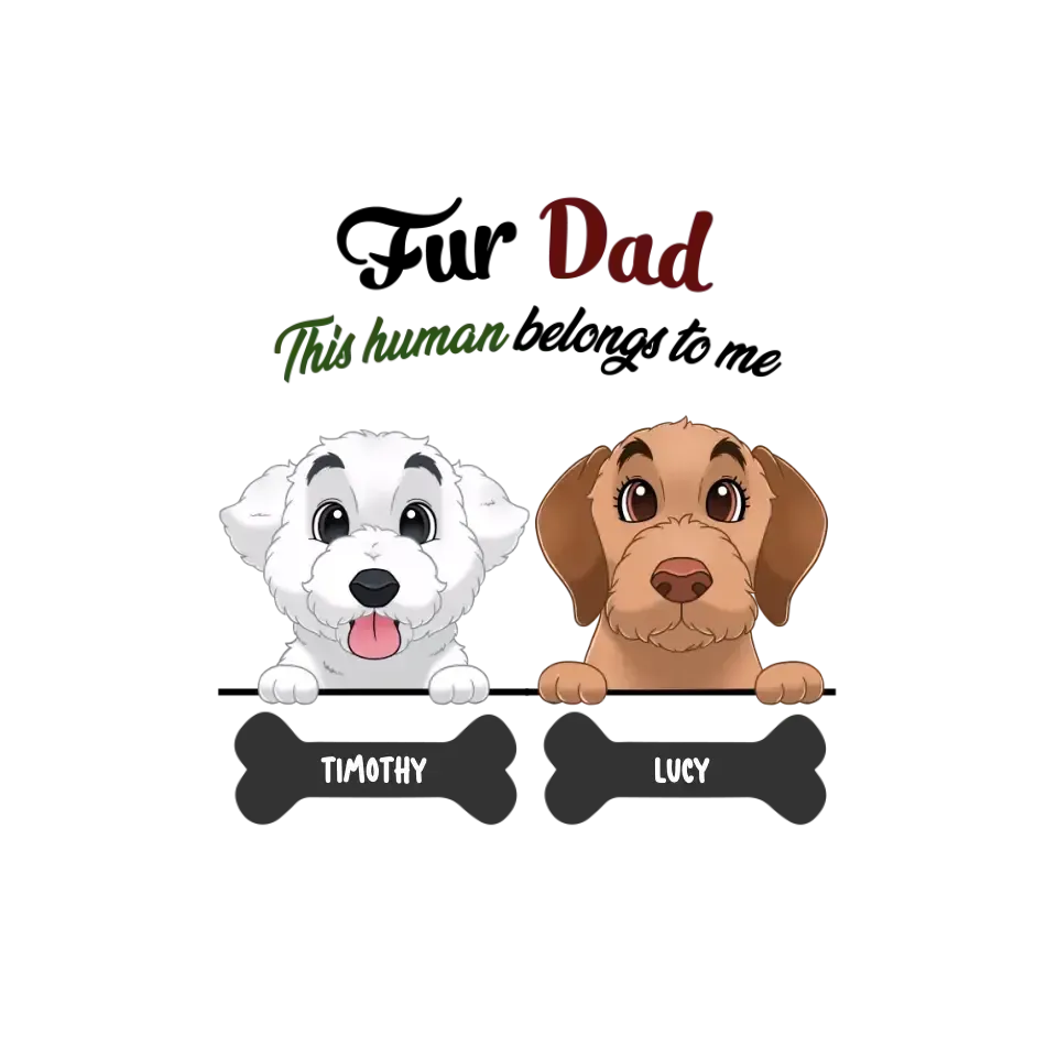 Fur Dad- Custom Quote - Personalized Gifts For Dog Lovers - Family Sweater