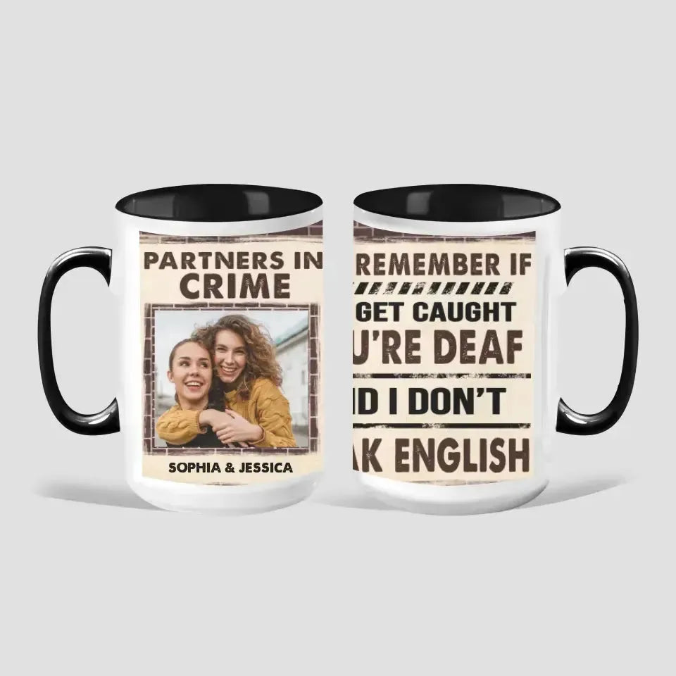 Partners in Crime - Personalized Two-Tone Mug