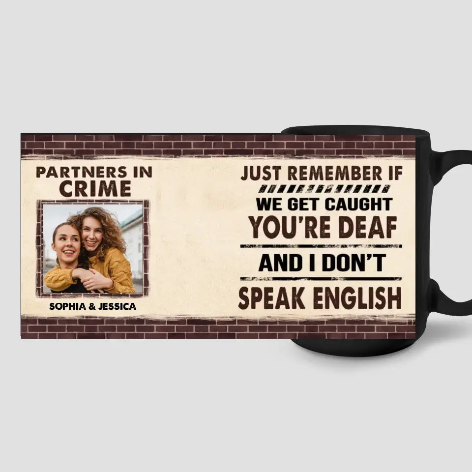 Partners in Crime - Personalized White Mug