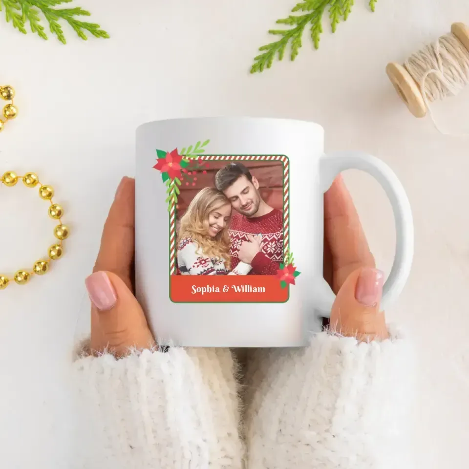 All I Want For Christmas - Custom Photo - Personalized Gifts For Couple - Mug