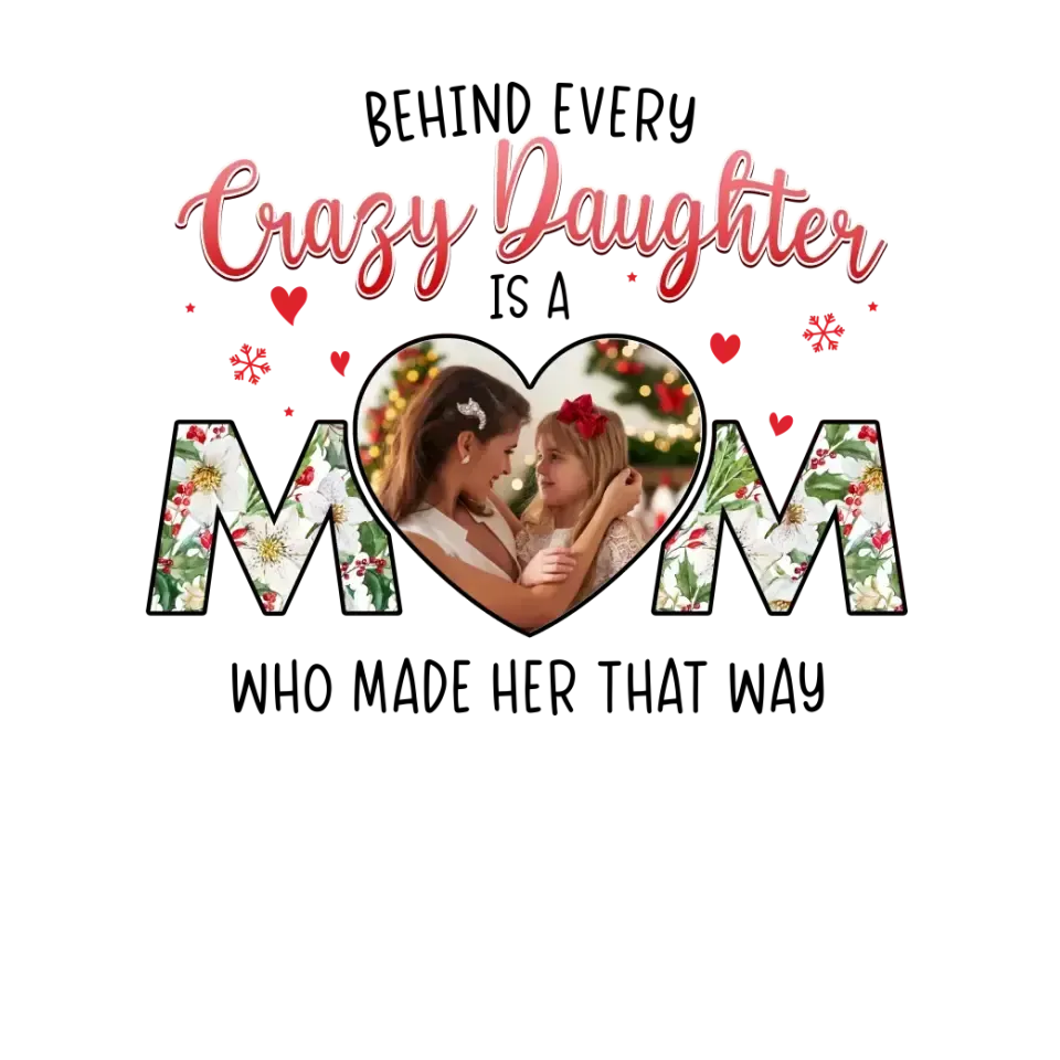 The Love Between Daughter & Mom - Custom Photo - Personalized Gifts For Mom - Sweater