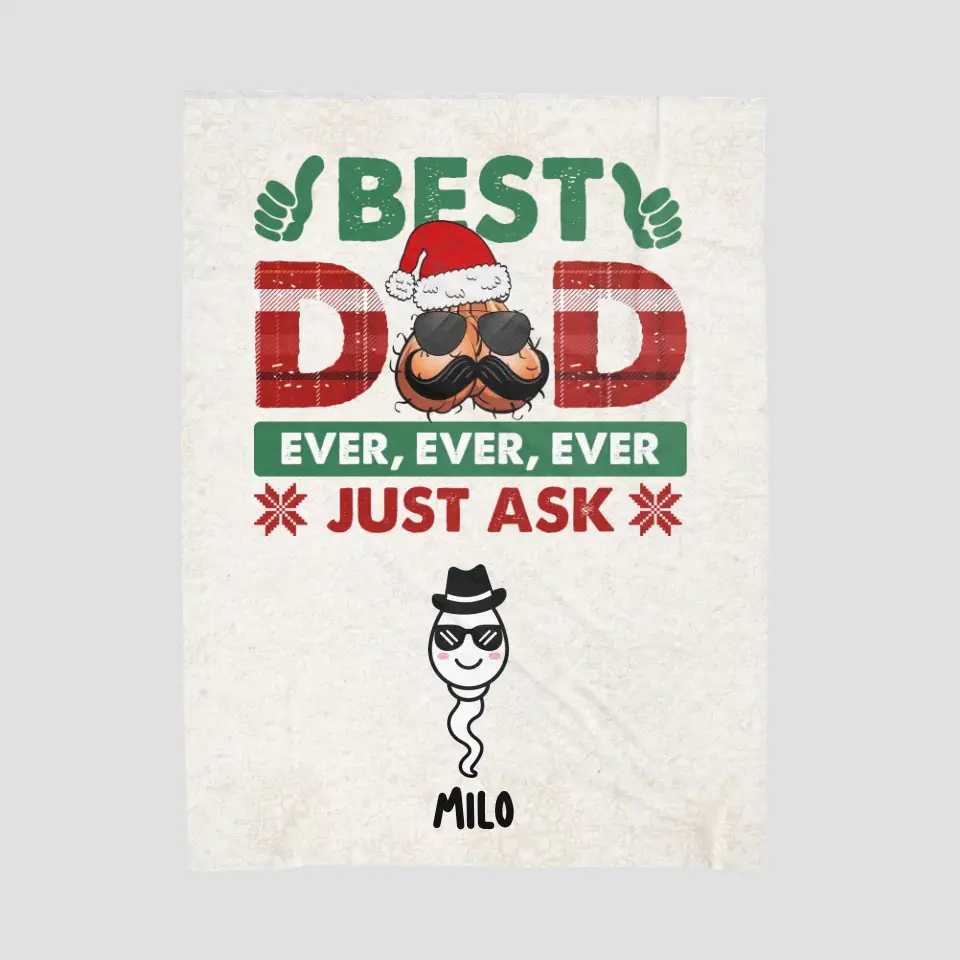 Best Dad Ever - Custom Name - Personalized Gifts For Dad - Blanket