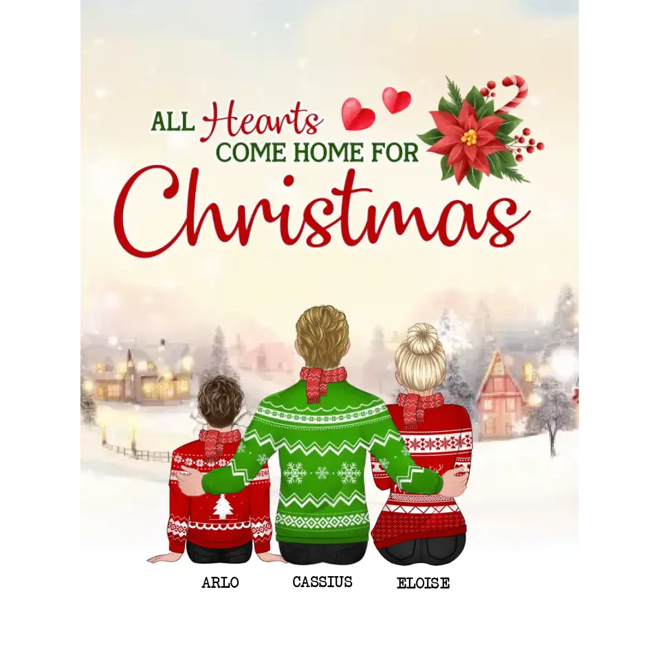 All Hearts Come Home For Christmas - Personalized Blanket