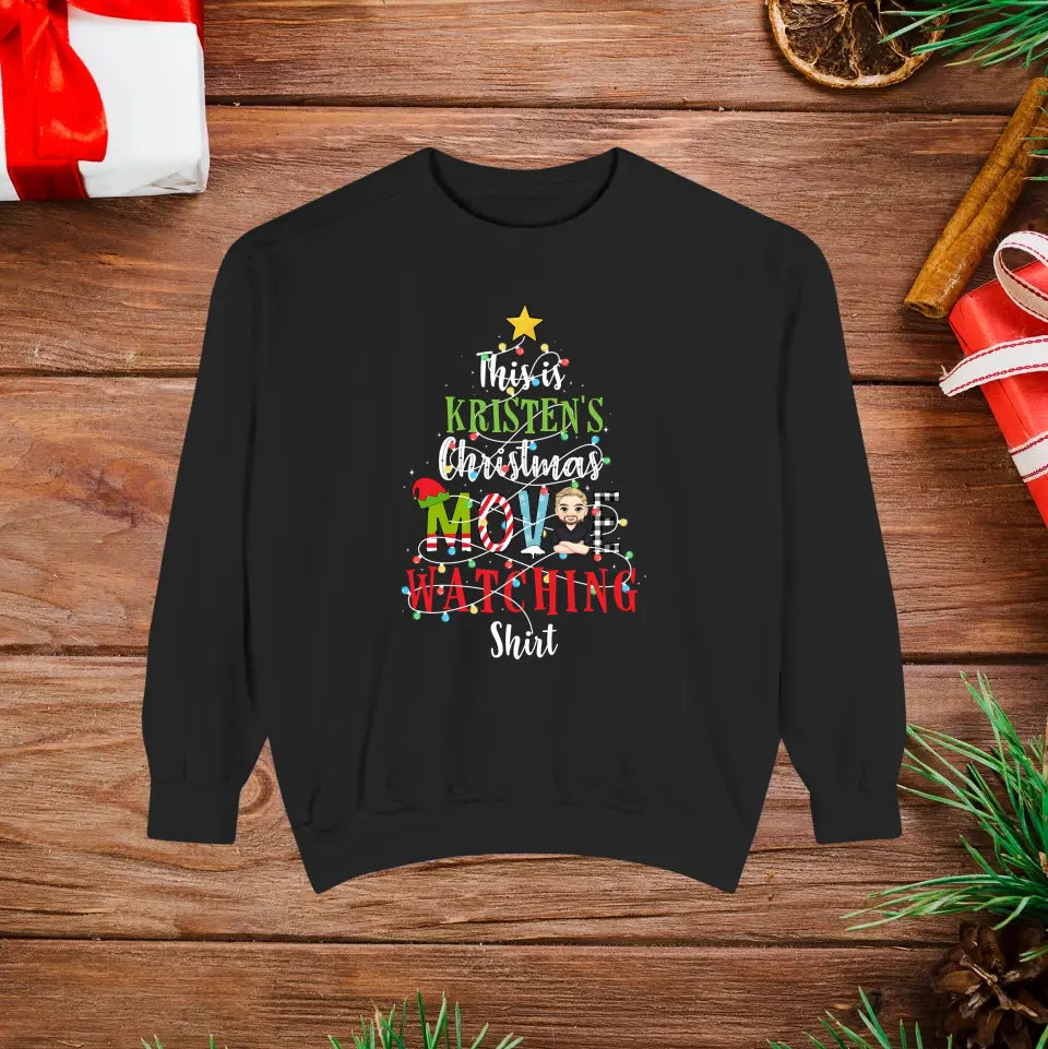 This Is My Christmas Movie Watching Sweater - Custom Name - Personalized Gifts For Family - Family Sweater