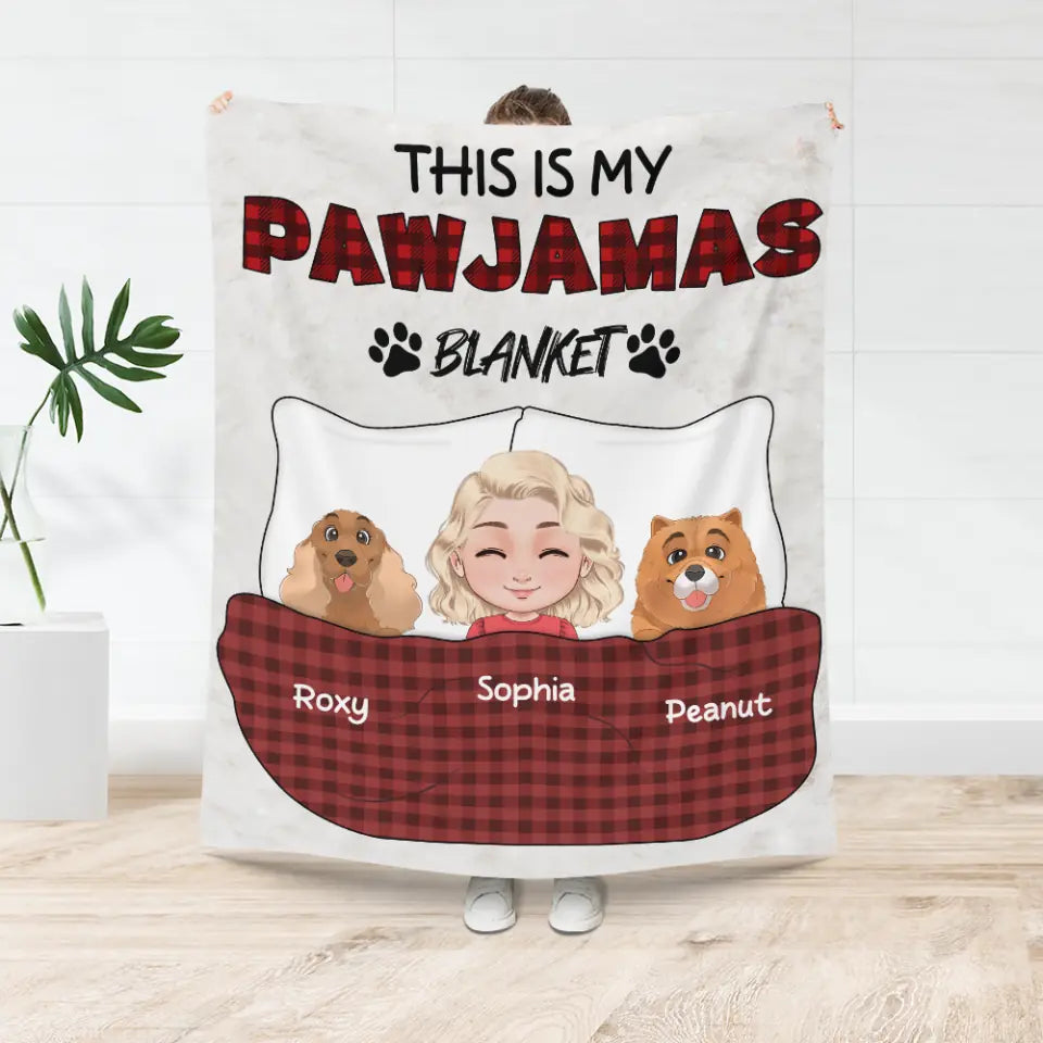 This Is My Pawjamas Blanket - Personalized Blanket