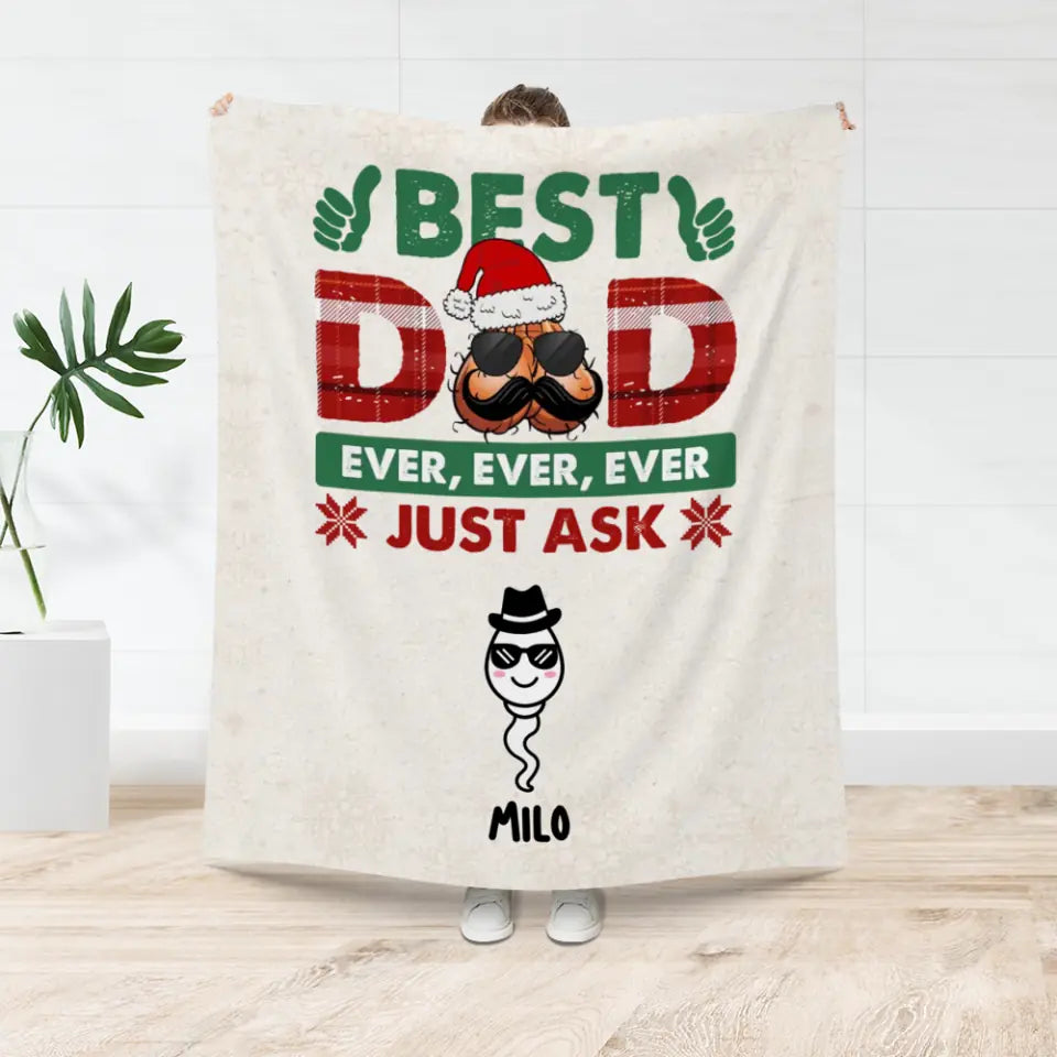 Best Dad Ever - Custom Name - Personalized Gifts For Dad - Blanket