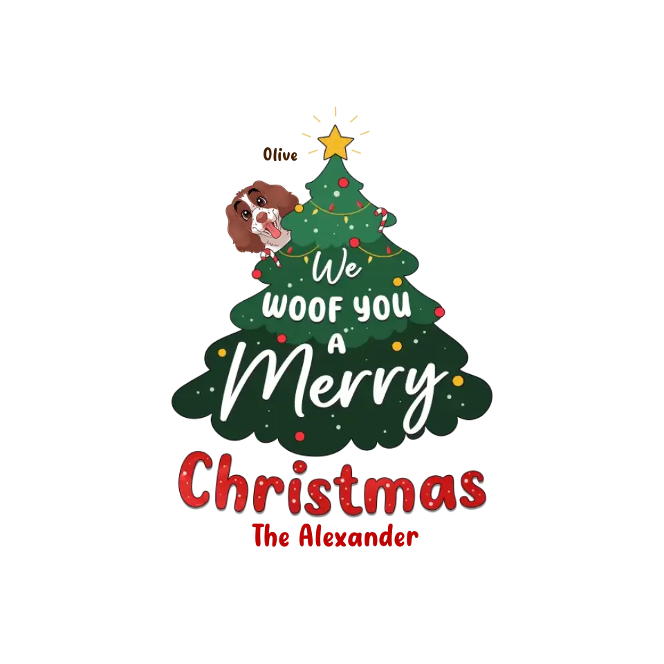 We Woof You A Merry Christmas - Custom Name - Personalized Gifts for Dog Lovers - Sweater