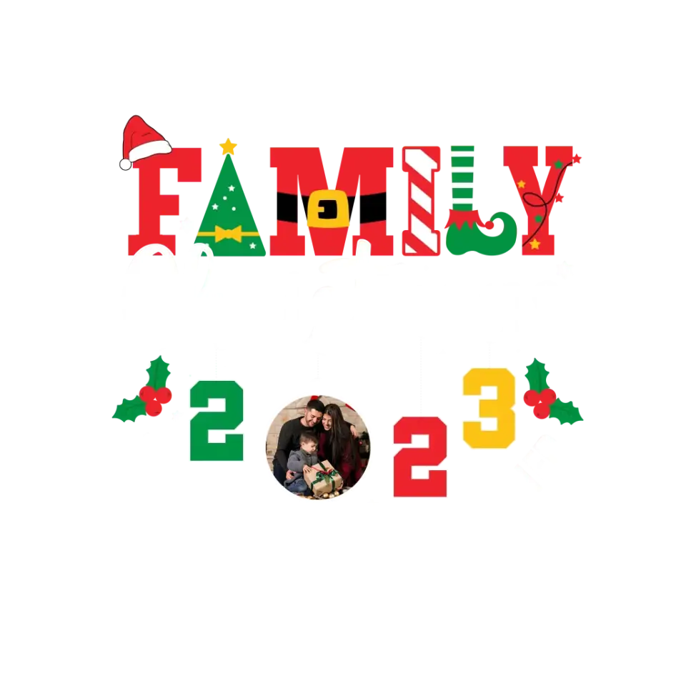 Family Christmas 2023 - Custom Photo - Personalized Gifts for Family - Sweater