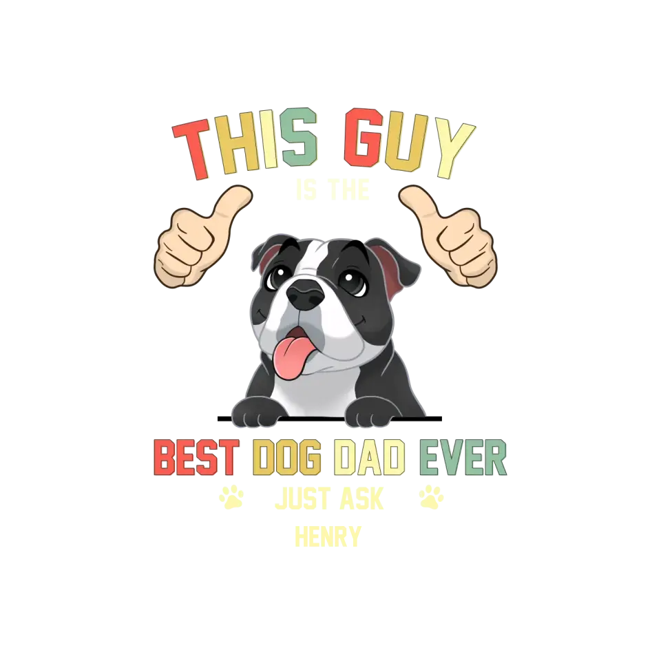 This Is The Best Dog Dad -  Custom Name - Personalized Gifts for Dog Lovers - Unisex Sweater