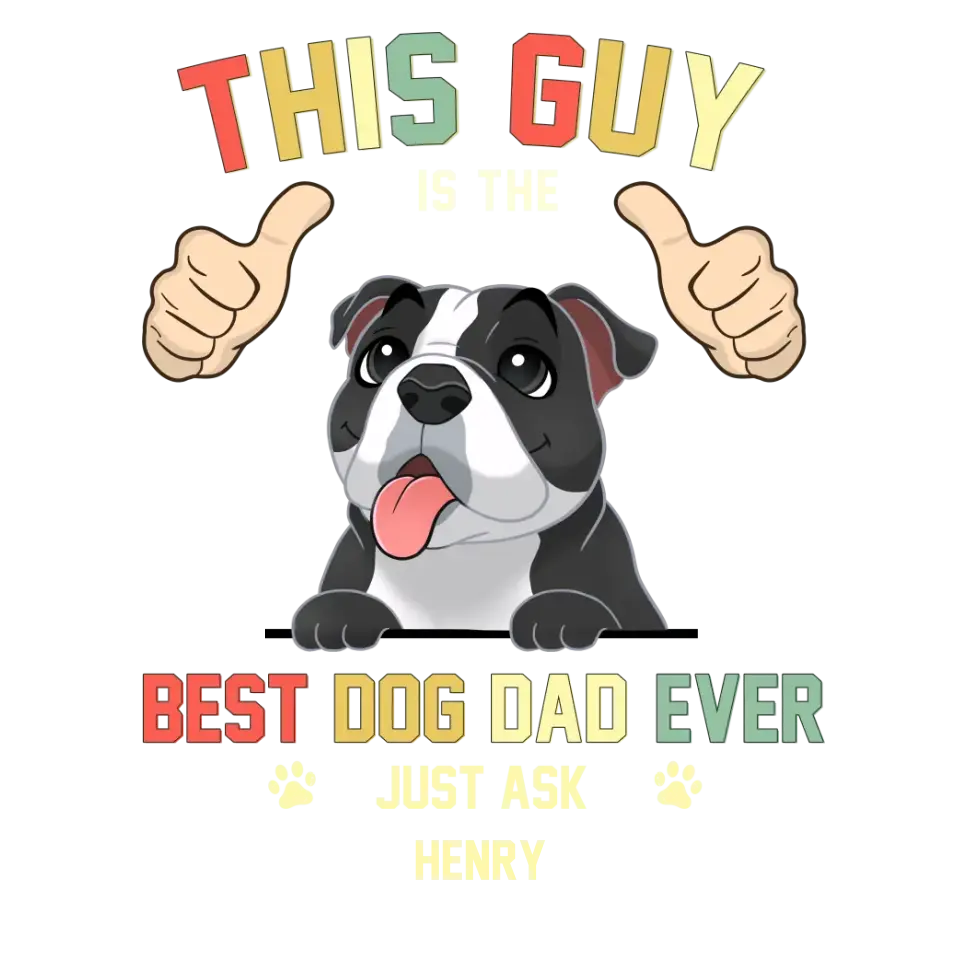 This Is The Best Dog Dad -  Custom Name - Personalized Gifts for Dog Lovers - Unisex Sweater