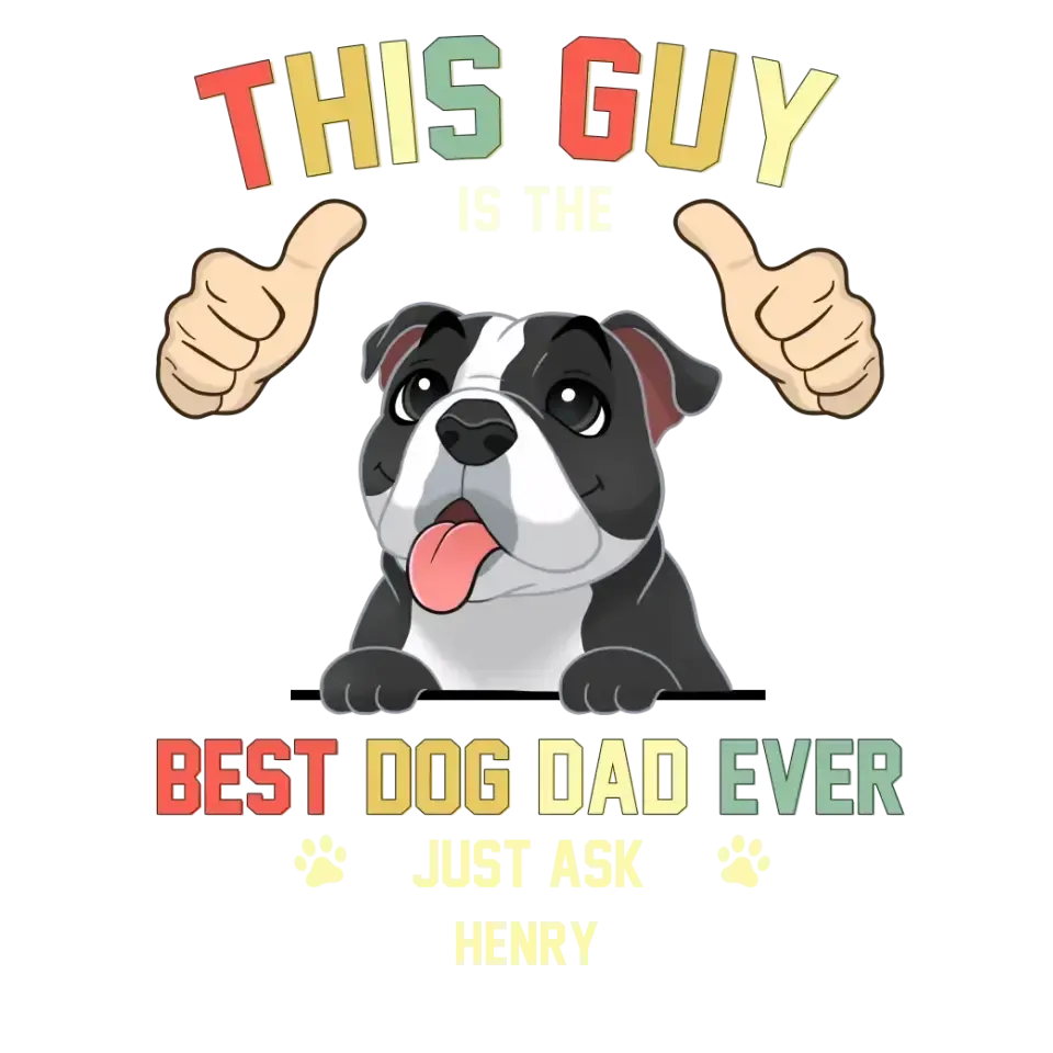 This Is The Best Dog Dad -  Custom Name - Personalized Gifts For Dog Lovers - Unisex Hoodie