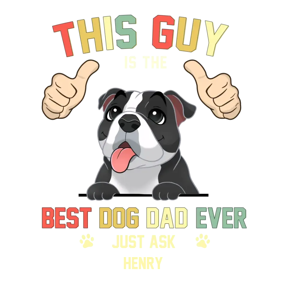 This Is The Best Dog Dad -  Custom Name - Personalized Gifts For Dog Lovers - Unisex Hoodie