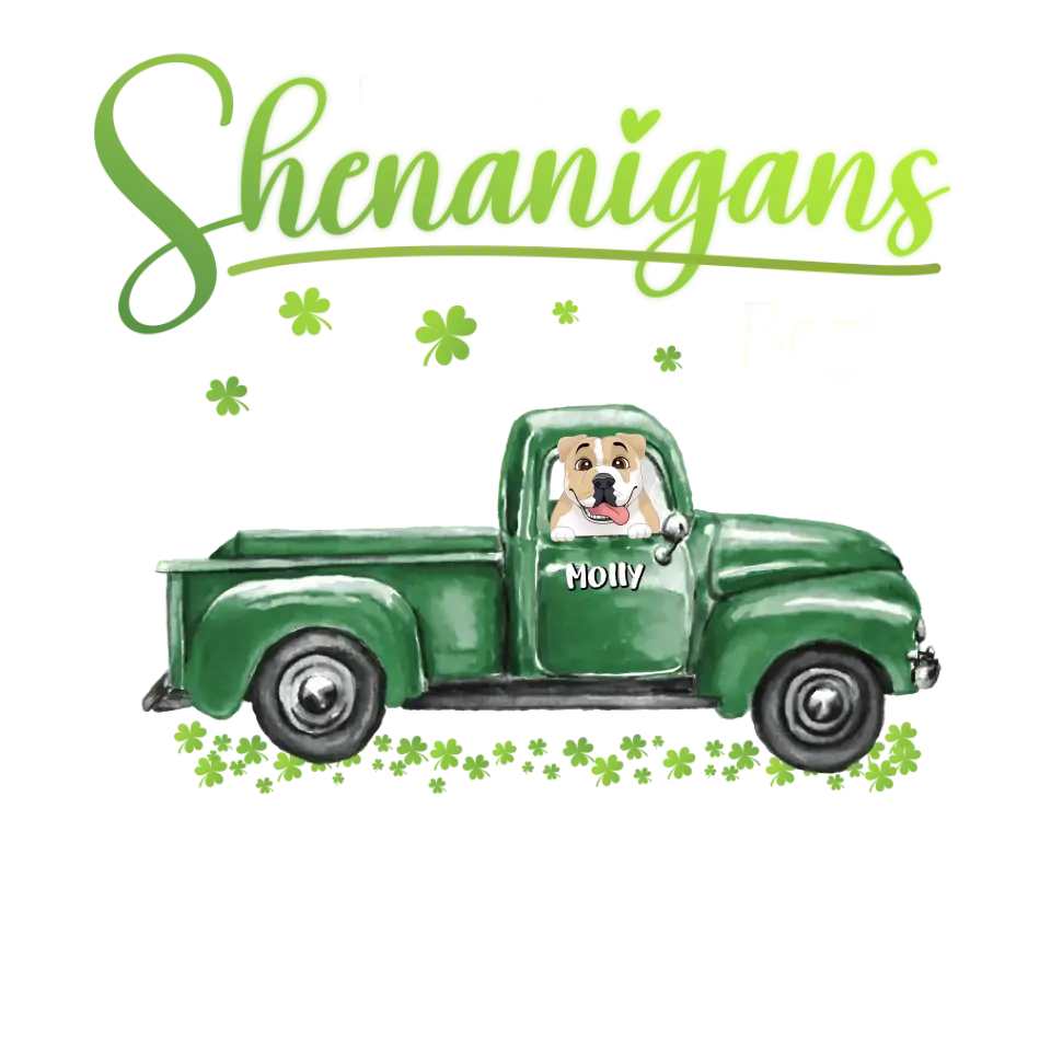 Let The Shenanigans Begin St. Patrick's Day - Custom Name - Personalized Gifts for Dog Lovers - Unisex T-Shirt