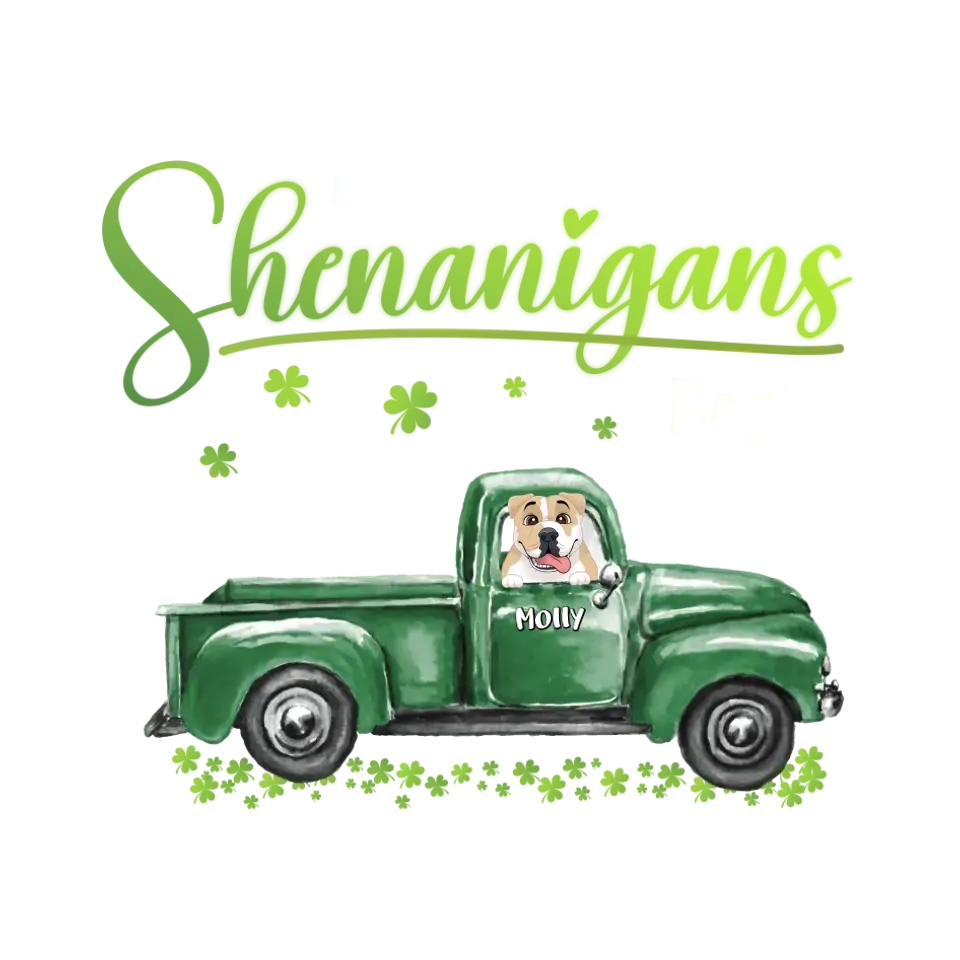 Let The Shenanigans Begin St. Patrick's Day - Custom Name - Personalized Gifts for Dog Lovers - Unisex Sweater