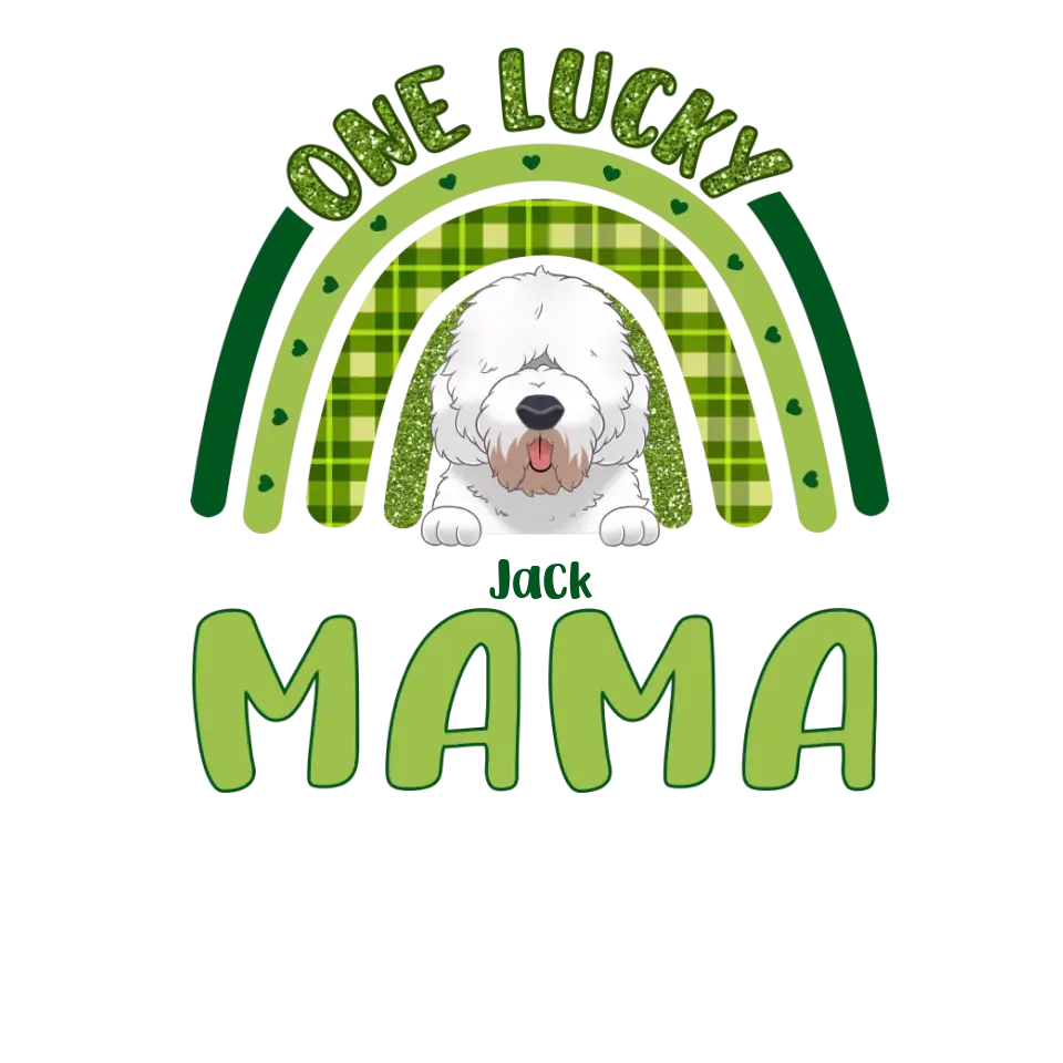 One Lucky Mama St. Patrick's Day - Custom Name - Personalized Gifts for Dog Lovers - Unisex Sweater