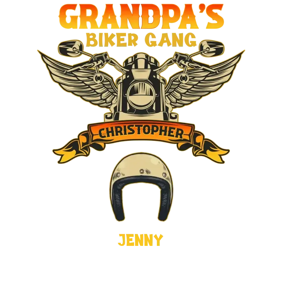 Grandpa's Biker Gang - Custom Name - Personalized Gifts For Grandpa - Sweater