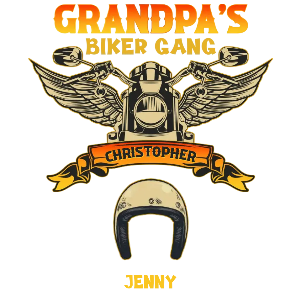 Grandpa's Biker Gang - Custom Name - Personalized Gifts For Grandpa - Hoodie