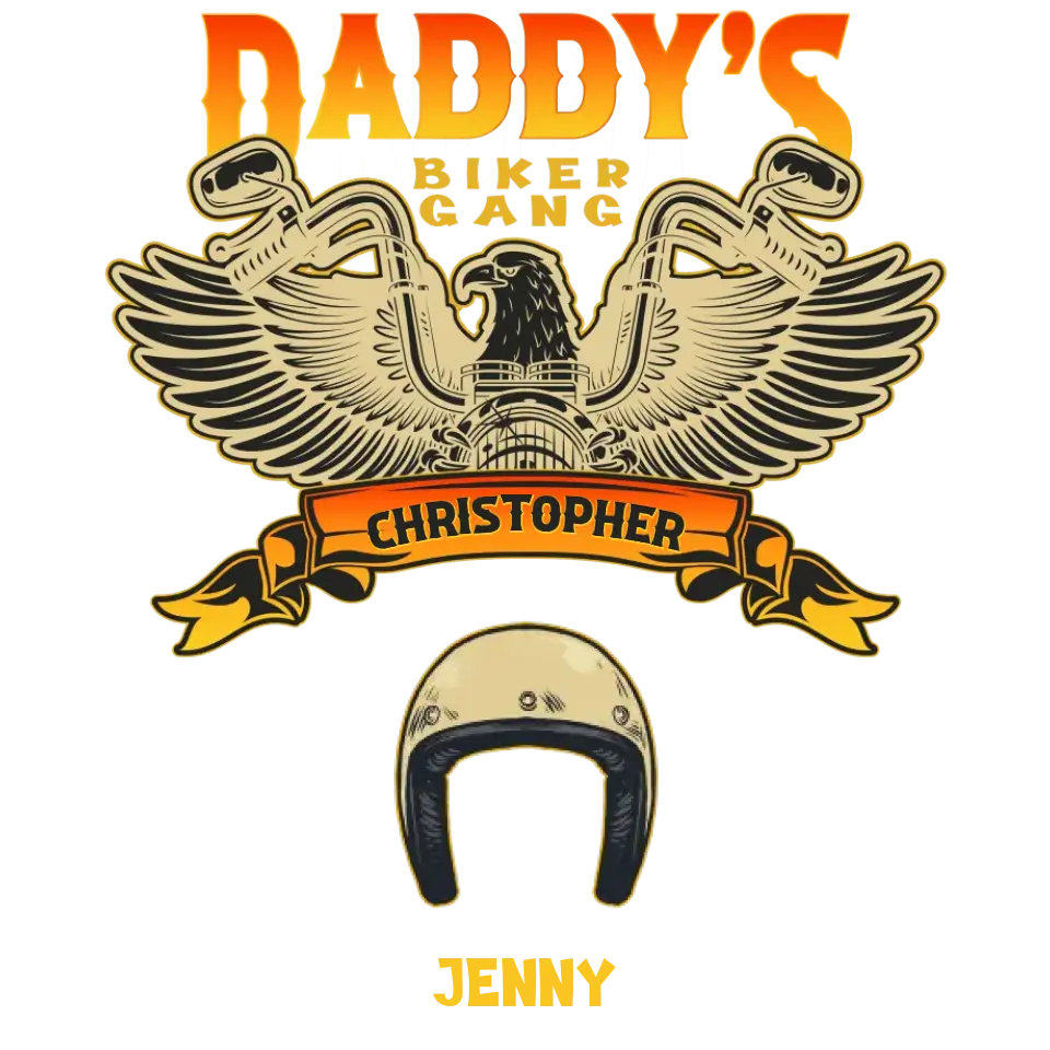 Daddy's Biker Gang - Personalized Gifts For Dad - Unisex T-Shirt