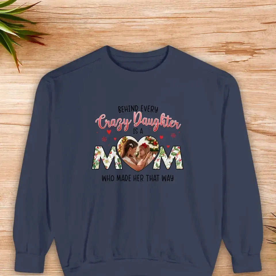 The Love Between Daughter & Mom - Custom Photo - Personalized Gifts For Mom - Family Sweater